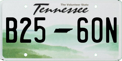 TN license plate B2560N