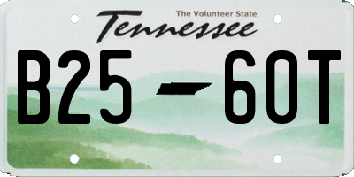 TN license plate B2560T