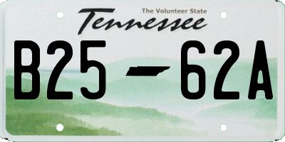 TN license plate B2562A