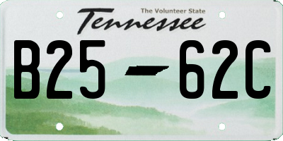 TN license plate B2562C