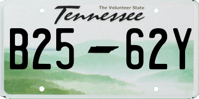 TN license plate B2562Y