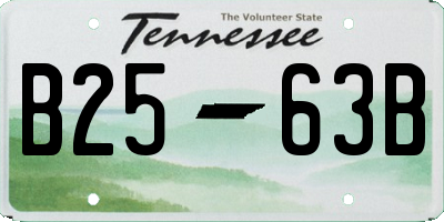 TN license plate B2563B
