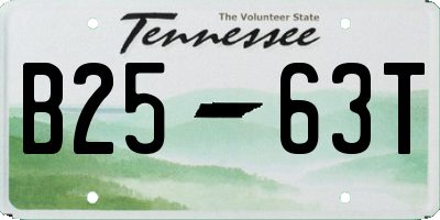 TN license plate B2563T
