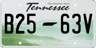 TN license plate B2563V