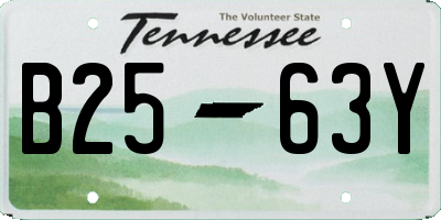 TN license plate B2563Y