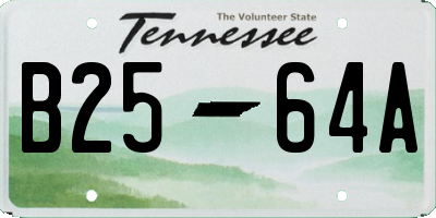 TN license plate B2564A
