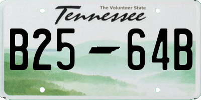 TN license plate B2564B