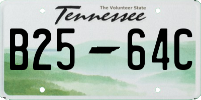 TN license plate B2564C
