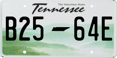 TN license plate B2564E