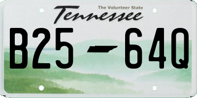 TN license plate B2564Q
