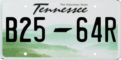 TN license plate B2564R