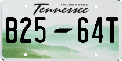 TN license plate B2564T