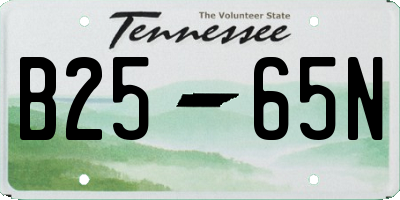 TN license plate B2565N