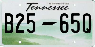 TN license plate B2565Q