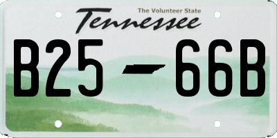 TN license plate B2566B
