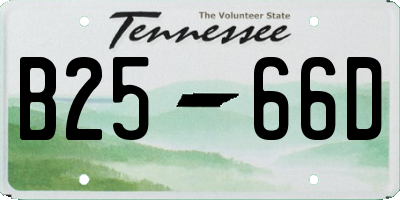 TN license plate B2566D
