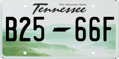 TN license plate B2566F