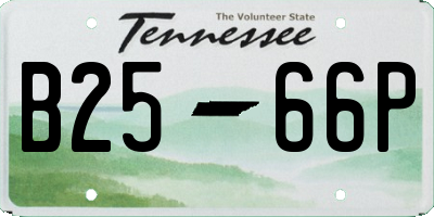 TN license plate B2566P