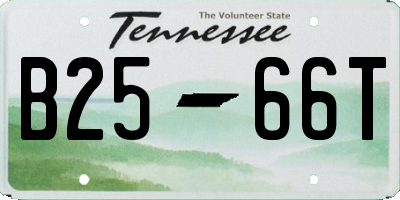 TN license plate B2566T