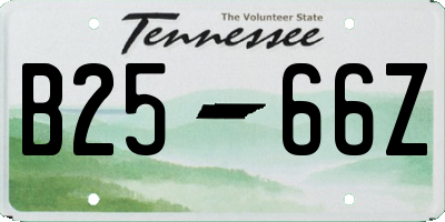 TN license plate B2566Z