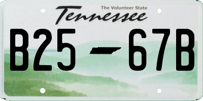 TN license plate B2567B