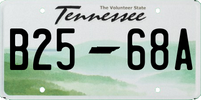 TN license plate B2568A
