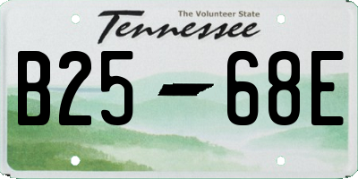 TN license plate B2568E