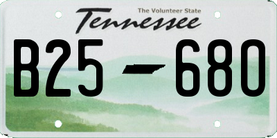 TN license plate B2568O