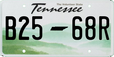 TN license plate B2568R