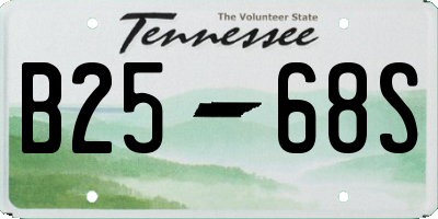 TN license plate B2568S