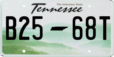 TN license plate B2568T