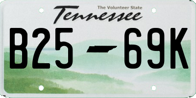 TN license plate B2569K