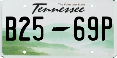 TN license plate B2569P
