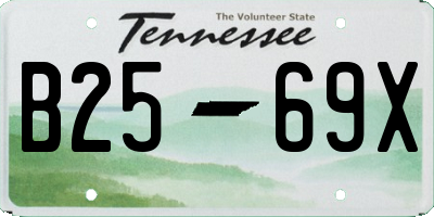 TN license plate B2569X