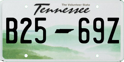 TN license plate B2569Z