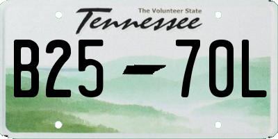 TN license plate B2570L