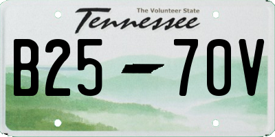 TN license plate B2570V