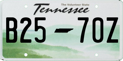 TN license plate B2570Z