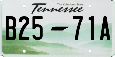 TN license plate B2571A