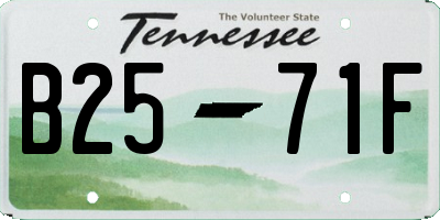 TN license plate B2571F