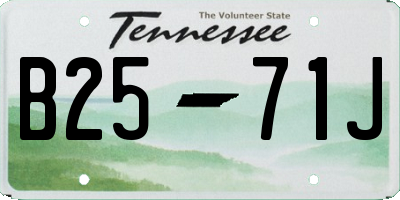 TN license plate B2571J