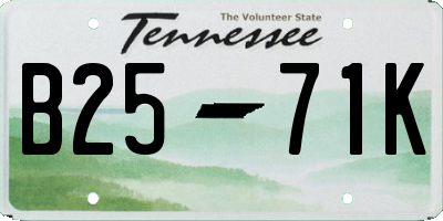 TN license plate B2571K