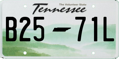 TN license plate B2571L