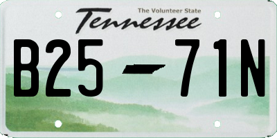 TN license plate B2571N