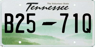 TN license plate B2571Q