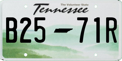 TN license plate B2571R