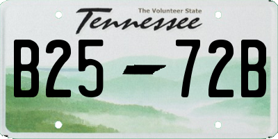TN license plate B2572B
