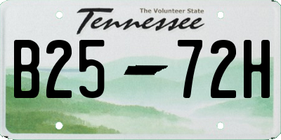 TN license plate B2572H