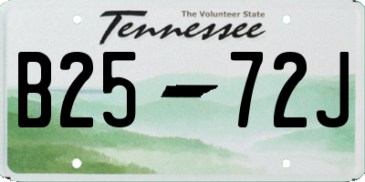 TN license plate B2572J