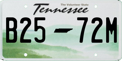 TN license plate B2572M